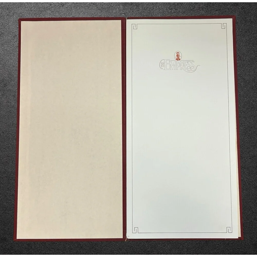 Vintage Empress Hotel Menu Folder Victoria BC Canada Canadian Pacific Hotels